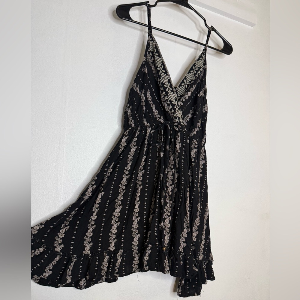 Black and Cream Floral Dress/ Tunic